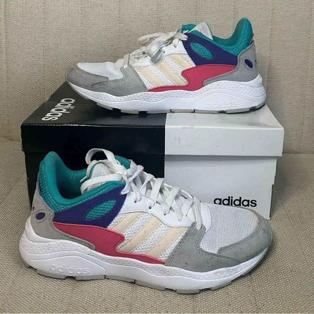 Adidas Crazychaos White Ecru Tint Colorful Cloafoam Sole Sneakers Size 8.5